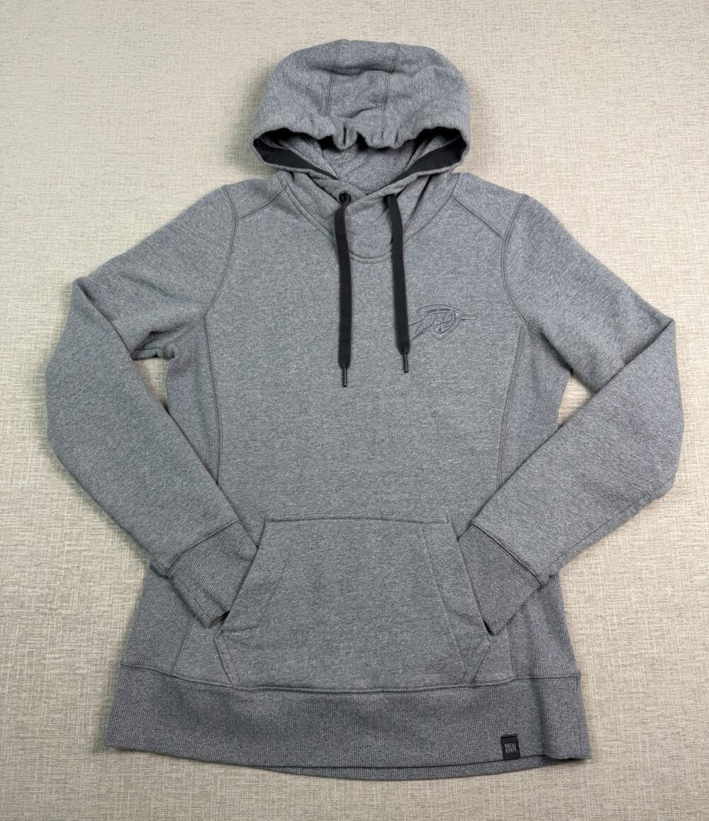 New Era OKC Thunder Hoodie Women’s Medium Gray NBA Pullover Fleece Sweatshirt